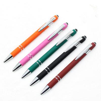 China Promotional Wholesale Gifts Ballpoint Pen Stylus Metal Metal Hotel Rubber Pen With Custom Logo for sale