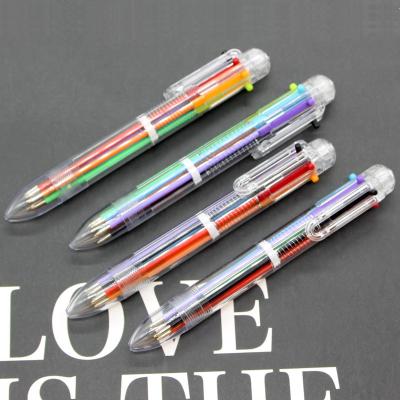 China office & School Pen Transparent Pen Multi Color Fashion Ballpoint Pen Pens Multicolor Plastic Pen for sale