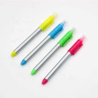 China office & School Markers Creative Stationery Plastic Ballpoint Pen With Highlight Bar for sale