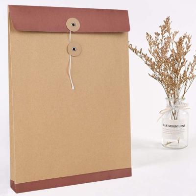 China Business Envelope Wrapping Paper Envelope For Document Bill Envelope With String Custom Envelope With Pircture for sale