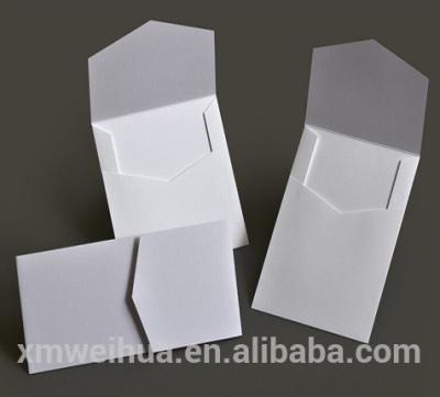 China Business Envelope Recycled Cardboard Paper Rigid Plain White Envelopes Without Any Printing for sale