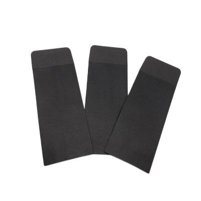 China Good Quality Business Envelope 10x22 Cm Plain Black Small Black Envelopes With Adhesive Tape for sale