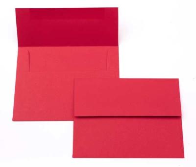 China Custom Packing Agent White DL Envelope Crystal Red Paper Envelope for sale