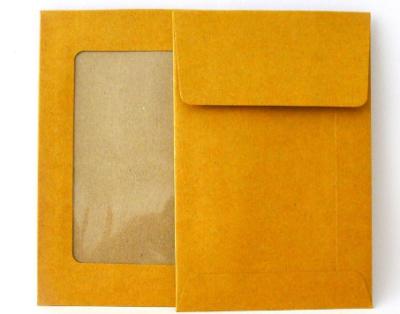 China Recycled Materials Envelope Custom Kraft Paper Envelope With Window For Packaging for sale