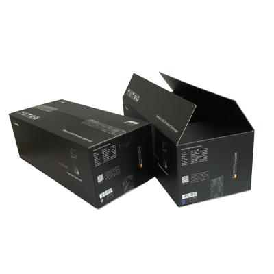 China Recycled Materials Customization Corrugated Box Printed Black Printed Packing Luxury Shipping Boxes Colored Shipping Box for sale