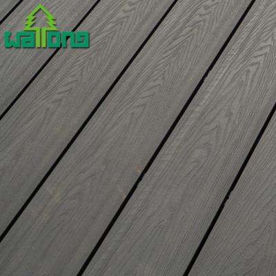 China Modern Ultra Anti-Slip Laminate Flooring 140 X 22 Mm Sandblasted WPC Wood Plastic Composite Solid Decking for sale