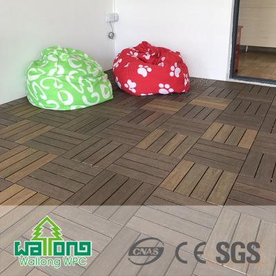 China Hot Selling Textured Composite Plastic Interlocking Patios Real Wood Portable WPC Pool Deck Tiles for sale