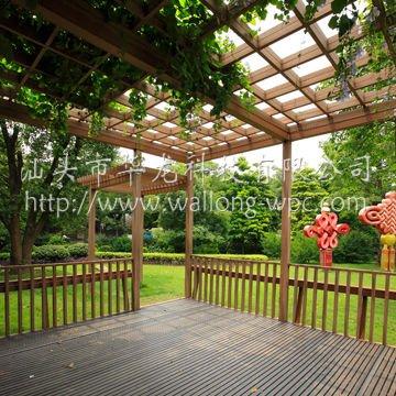 China Easily Assembled Outdoor Wooden Wpc Pergolas for sale