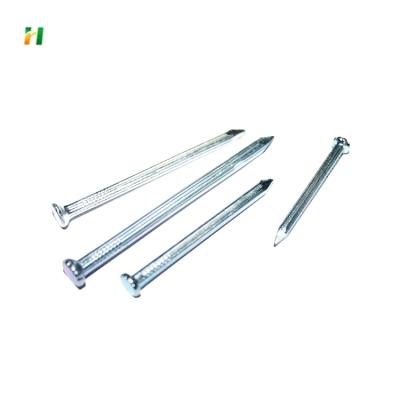 China Flat Head Flat Iron Galvanized Steel Concrete Nails With Smooth And Groove Shank For Building for sale