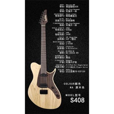 China ASH Wholesale Price Original Sound Ash Body Left Handed Electric Guitar for sale