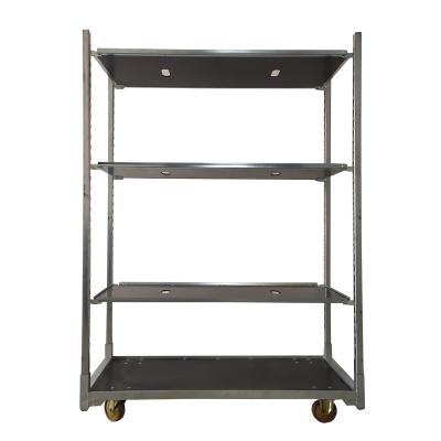 China Heavy Duty Storage Flower Trolley Transport Tool Cart Folding Platform Trolley for sale