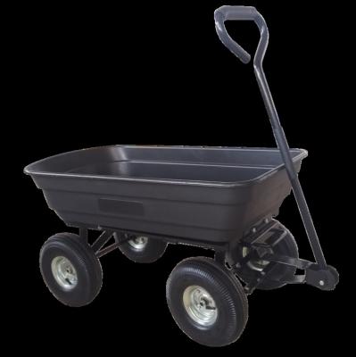 China Tools Garden Dump Cart Foldable Four Wheel Plastic Trolley Cart for sale