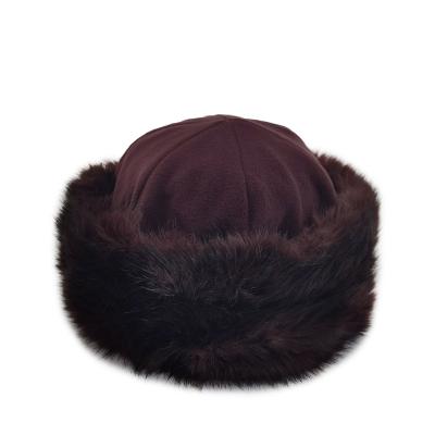 China COMMON Adult Beanie Hat Winter Fashion Warm Hats With Fleece And Faux Fur Rim for sale