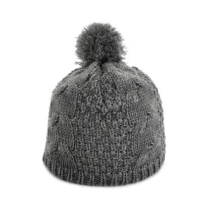 China Fashion Winter JOINT Beanie For Kids Knitted Jacquard Hat With Pom Pom for sale