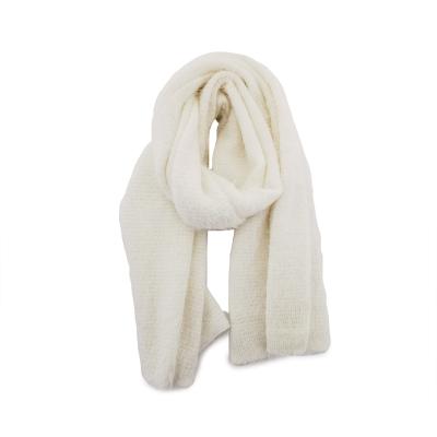 China 90%nylon 10%acrylic fashion winter scarf for plain warm color scarf women custom knitted cashmere scarf for sale