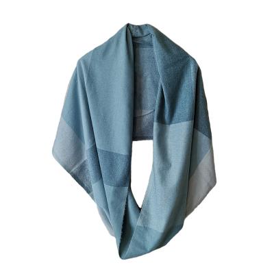 China 100% Polyester Fashion Ladies Brush Check Woven Blanket Scarf Snood for sale