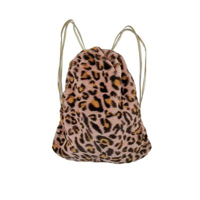 China No Drawstring Bag Most Popular Colorful Faux Fur Kids Soft Drawstring Bag For Winter for sale