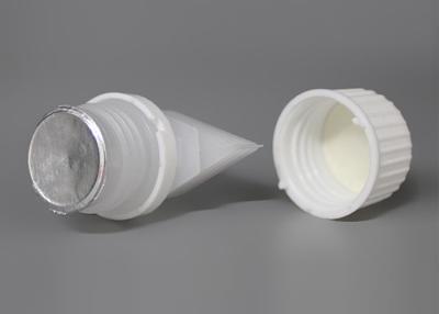 China Leak Proof PE Food Grade Plastic Pour Spout Caps With Seal Liner For Liquid Bags for sale