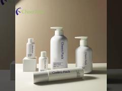 Custom Blue PET Skincare Packaging Bottle Set Press Pump Bottle Cream Jars Plastic Cosmetic Bottle S