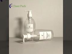 Luxury PET Plastic 300ml Pump Bottles White Transparent Black for Shampoo Conditioner Lotion Facial