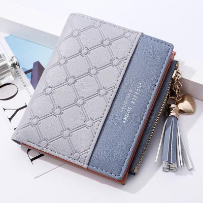 China Multifunctional High Quality Women's Zero Zipper Wallet Card Slot Wallet Mini Slim Multi Short Stand Student Bank Card Bag for sale