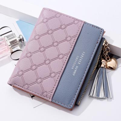 China Fashion Multifunctional Short Multi Tassel Wallet Card Multifunctional Women's Wallet Zipper Wallet for sale