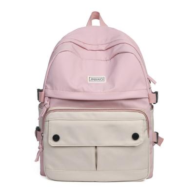 China New Multifunctional Leisure Schoolbag College Student Fashion Trend Canvas Couples Single Backpack for sale