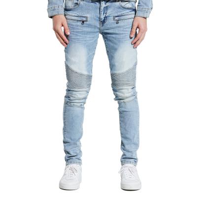 China Fashion Breathable Casual Pantalones Plus Size Washed Denim High Street Biker Man Skinny Jeans Men Stacked Jeans Pants for sale