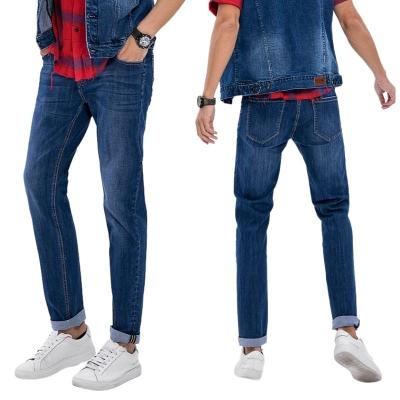 China Breathable USA Style OEM ODM Custom Classic Wash Denim Slim Fit Pants Skinny Straight Stretch Mens Jeans Pants 2022 for sale