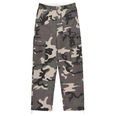 China OEM Breathable Custom Summer Casual Jeans Camouflage Straight Loose Denim Sweatpants Trousers For Men for sale