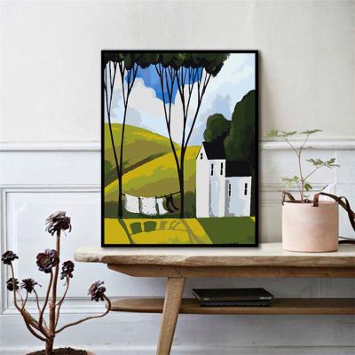 China CLASSIC hot sale modern landscape canvas oil painting for room decoration for sale