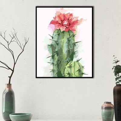 China CLASSIC high quality handmade paintings for living room wall cactus landscape abstract oil painting the beautiful for sale