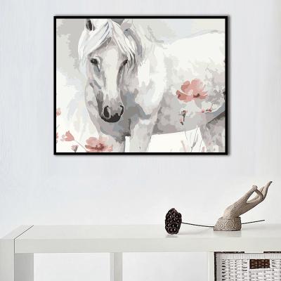 China 2021 CLASSIC Hot Sell 40x50cm Colorful Animals Drawing Canvas Home Decor Gift DIY Painting for sale