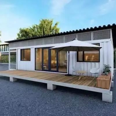 China Mid-Century Modern Premium wholesale price Electric expandable luxury container villa furnished cabin homes villa house 40ft container for sale