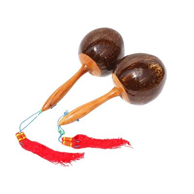 China Natural Coconut Shells Amazon Hot Selling Professionally Manufactured Manual Painted Children's Wooden Toy Musical Instrument for sale