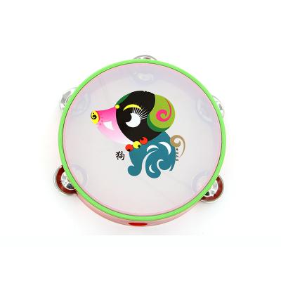 China wholesale hot sale plastic hand held tambourine basque custom logo education 12 zodiac signs premiere for musical leanring for sale