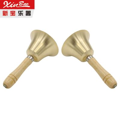 China Bright Finish Brass Hand Bells for School and Church Handcraft 15CM/18CM/20CM/23CM for sale