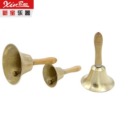 China 0.13KG/0.22KG/0.35KG/0.67KG Custom Design Metal Craft Wedding Keepsake Gold Copper Small Bells 15CM/18CM/20CM/23CM for sale