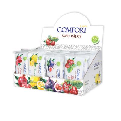 China eco-friendly & Mini Wet Wipes Cleaner Fruit Scent Allergy Customized Display Box for sale