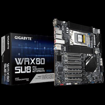 China Customization GIGAOCTET WRX80-SU8-IPMI Single Channel Workstation Motherboard Assemblies Show Dual 10 Gigabit Dual Gigabit WRX80-SU8-IPM for sale