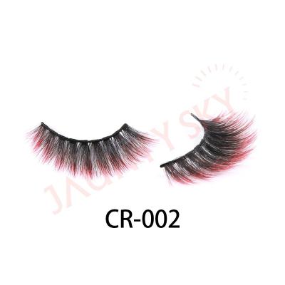 China Beautiful Colorful 3D Color Fake Mink Lashes NEW Styles Popular False Eyelashes Wholesale Strip Mink Eyelash for sale