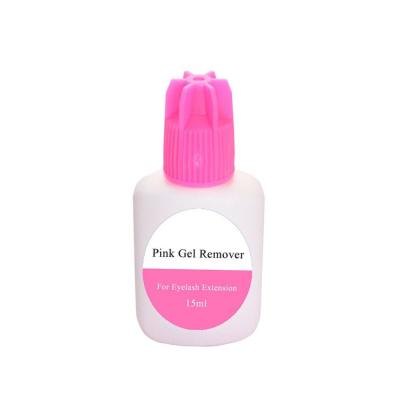 China Soft Cosmetic Tools Korean Eyelash Extension Glue Pink Eyelash Glue Remover With Logo Mild Private Lash Cleanser Non-stimulating for sale