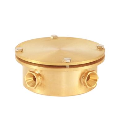 China Brass Copper IP68 Underwater Junction Box For Fountain Light Round for sale