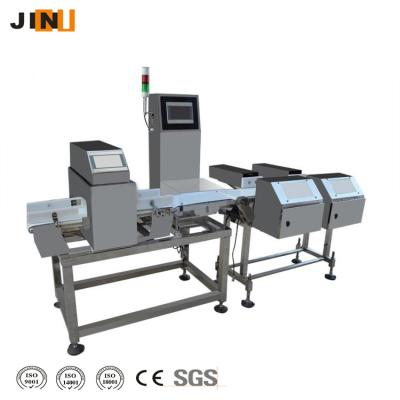 China Easy Operation Automatic Food Industry Metal Detector And Weight Check for sale