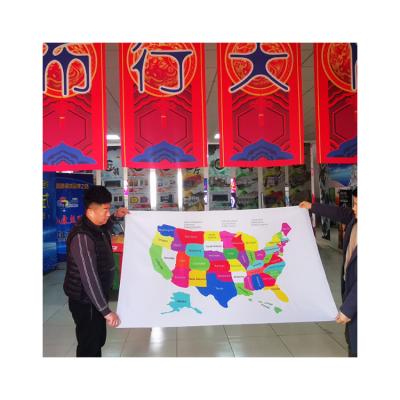 China High Quality Custom Sale Eco-friendly Waterproof 3x5Ft American Flag Map For Activity Display for sale