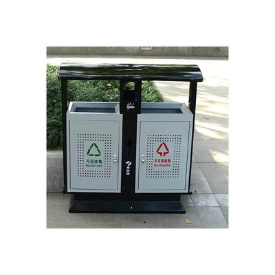 China Factory direct sale outdoor classified to reuse public trash can with ashtray for sale