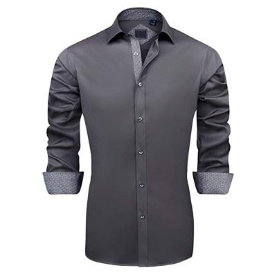 China Wholesale Anti-pilling Men Work Shirts Simple Long Sleeve Business Casual Dress Shirt Formal Button Down Men's Clothing Shirts for sale