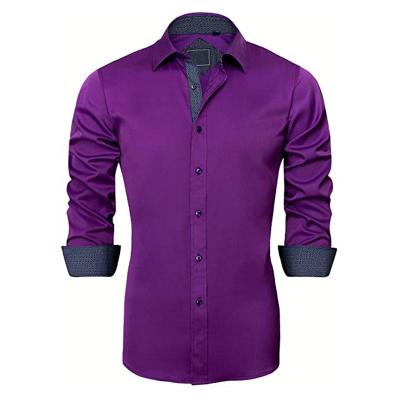 China High Quality Anti-pilling Men's Shirts Printed Work Sleeve Long Sleeve Simple Casual Designer Men's T-Shirt For Man for sale