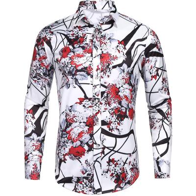 China Long Sleeve Anti-Pilling Mens Summer Soft Vintage Casual High Quality T-shirts Sublimation Graphic Hawaiian Shirts For Male for sale