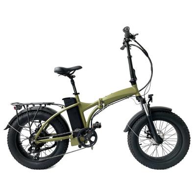 China Newest 2022 aluminum alloy folding fat bike ebike 750w 20 inch tire electric portable dirt bike for sale